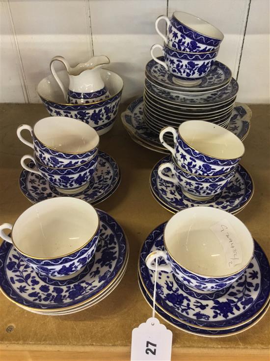 Blue & white Royal Doulton tea set